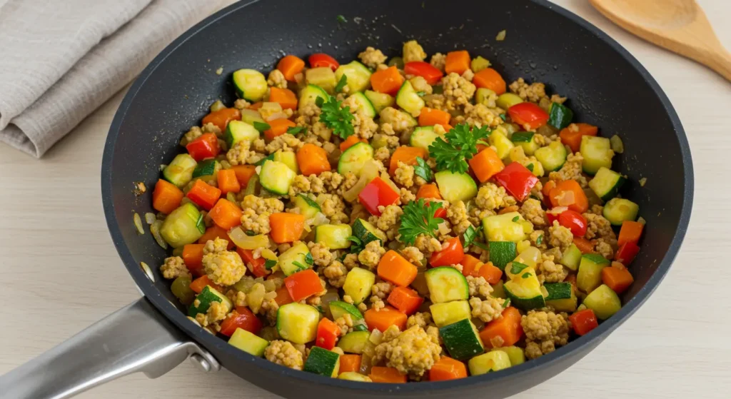 Macinato di carne pronto per essere cucinato in varie ricette.